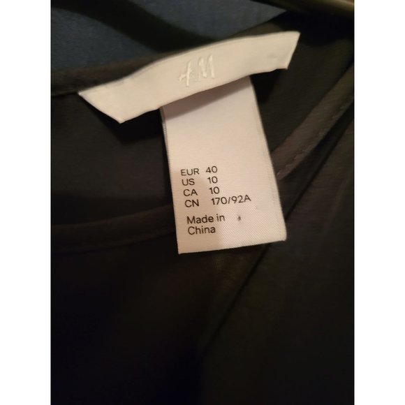 H & M Rose Black & Cream Casual Dress Size 10 - Picture 5 of 9